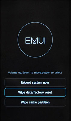 Huawei reset screen
