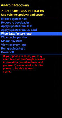 HTC recovery mode wipe data factory reset reboot